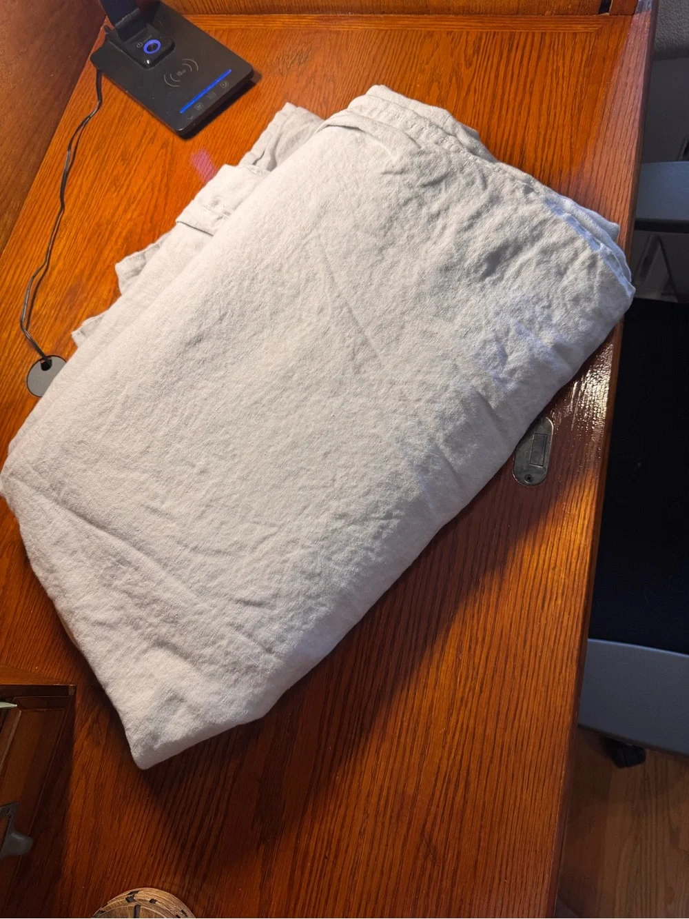 Restoration Hardware Linen Duvet Cover in Mist